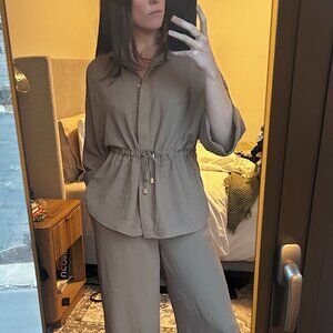 Zara Matching Set Trousers Camel (TOP)